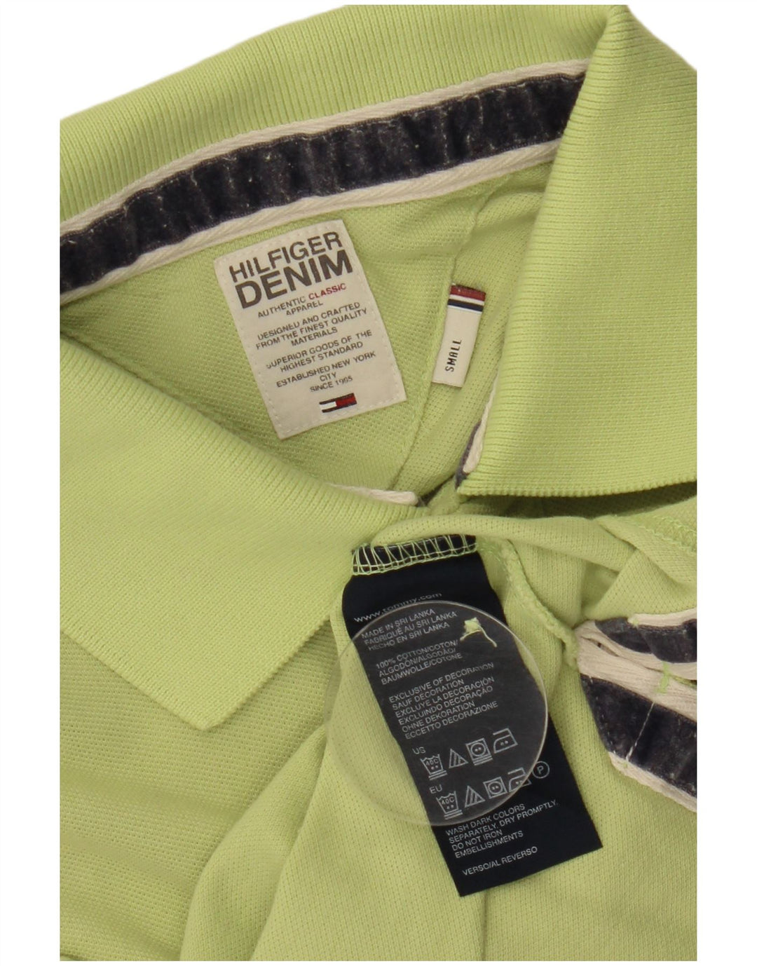 TOMMY HILFIGER Herren Poloshirt Kleine grüne Baumwolle