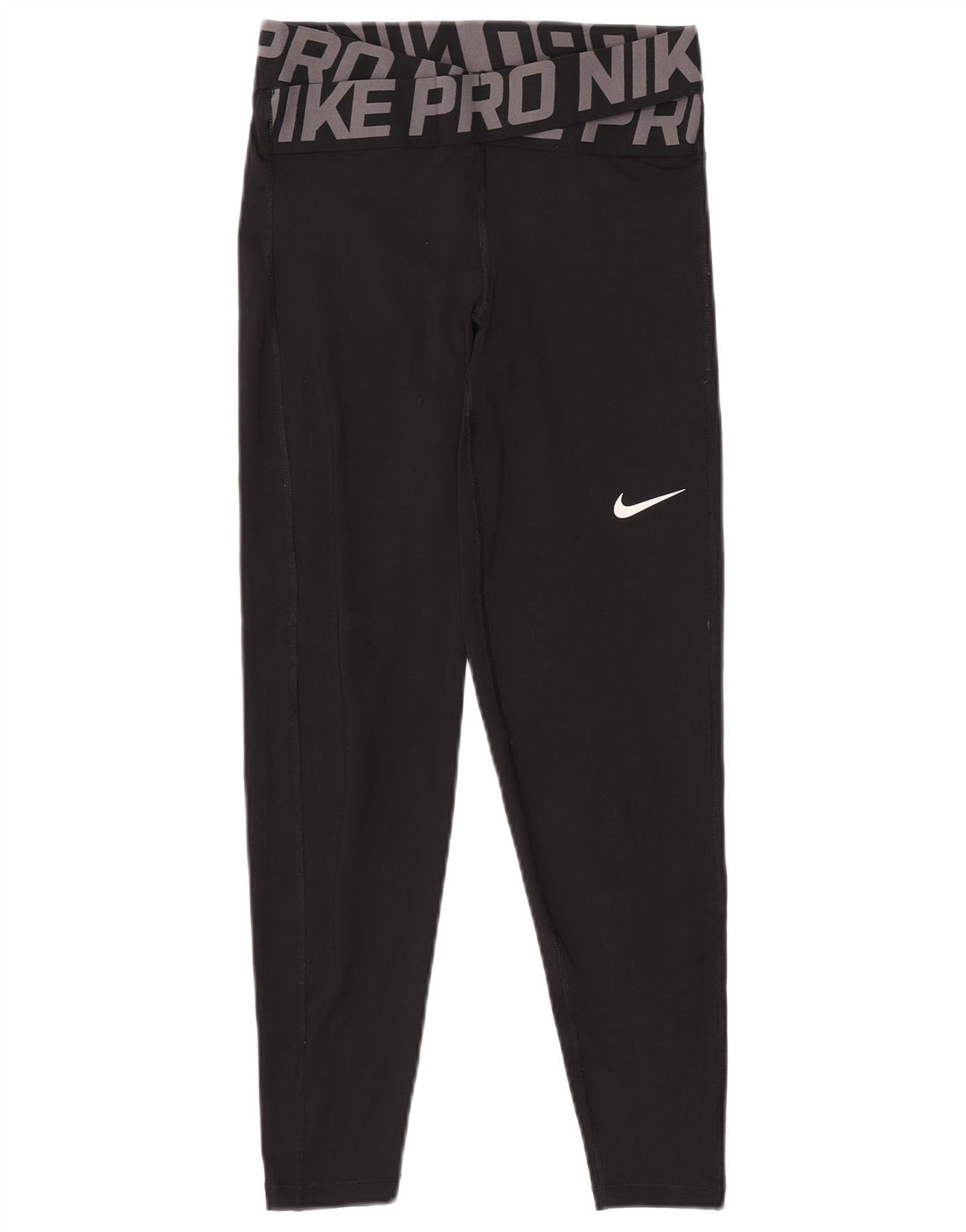 NIKE Womens Dri Fit Graphic Leggings UK 10 Small Schwarz Polyester
