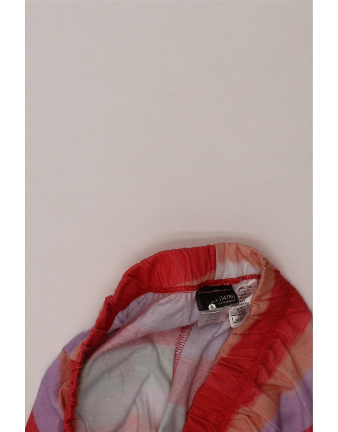 EDDIE BAUER Boys Swimming Shorts 14-15 Years Large  Red Striped Polyester Vintage Eddie Bauer and Second-Hand Eddie Bauer from Messina Hembry 