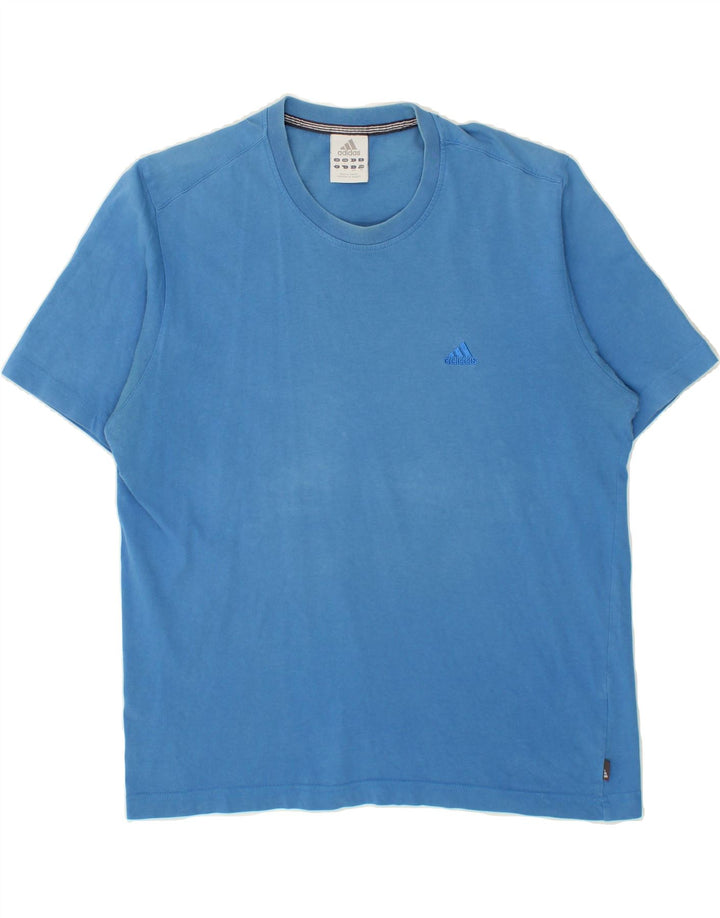 ADIDAS Mens T-Shirt Top Large Blue Vintage Adidas and Second-Hand Adidas from Messina Hembry 
