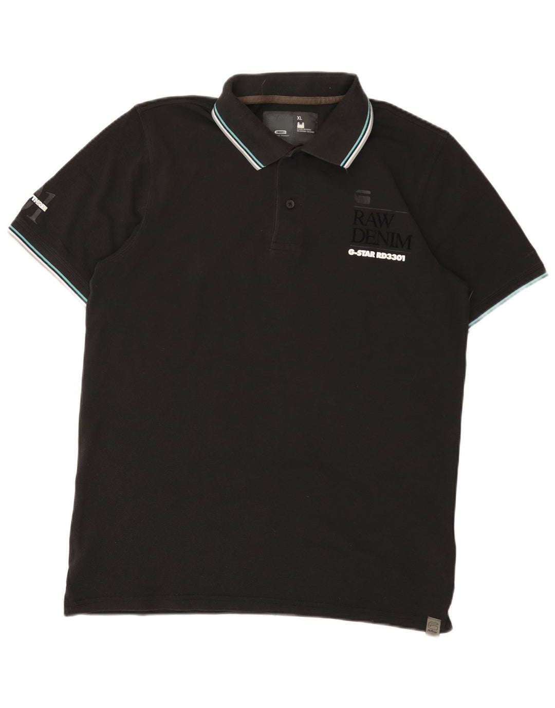G-Star Herren Graphic Poloshirt XL Schwarz Baumwolle
