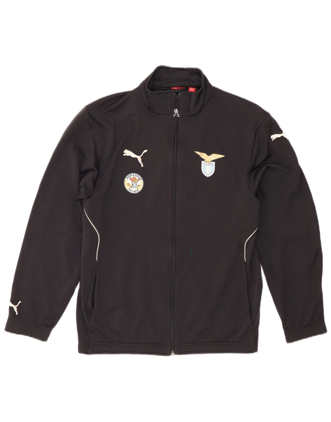 Puma Jungen Grafik-Trainingsanzug-Top-Jacke, 13–14 Jahre, schwarzes Polyester