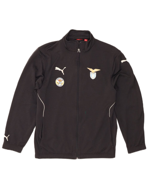 Puma Jungen Grafik-Trainingsanzug-Top-Jacke, 13–14 Jahre, schwarzes Polyester