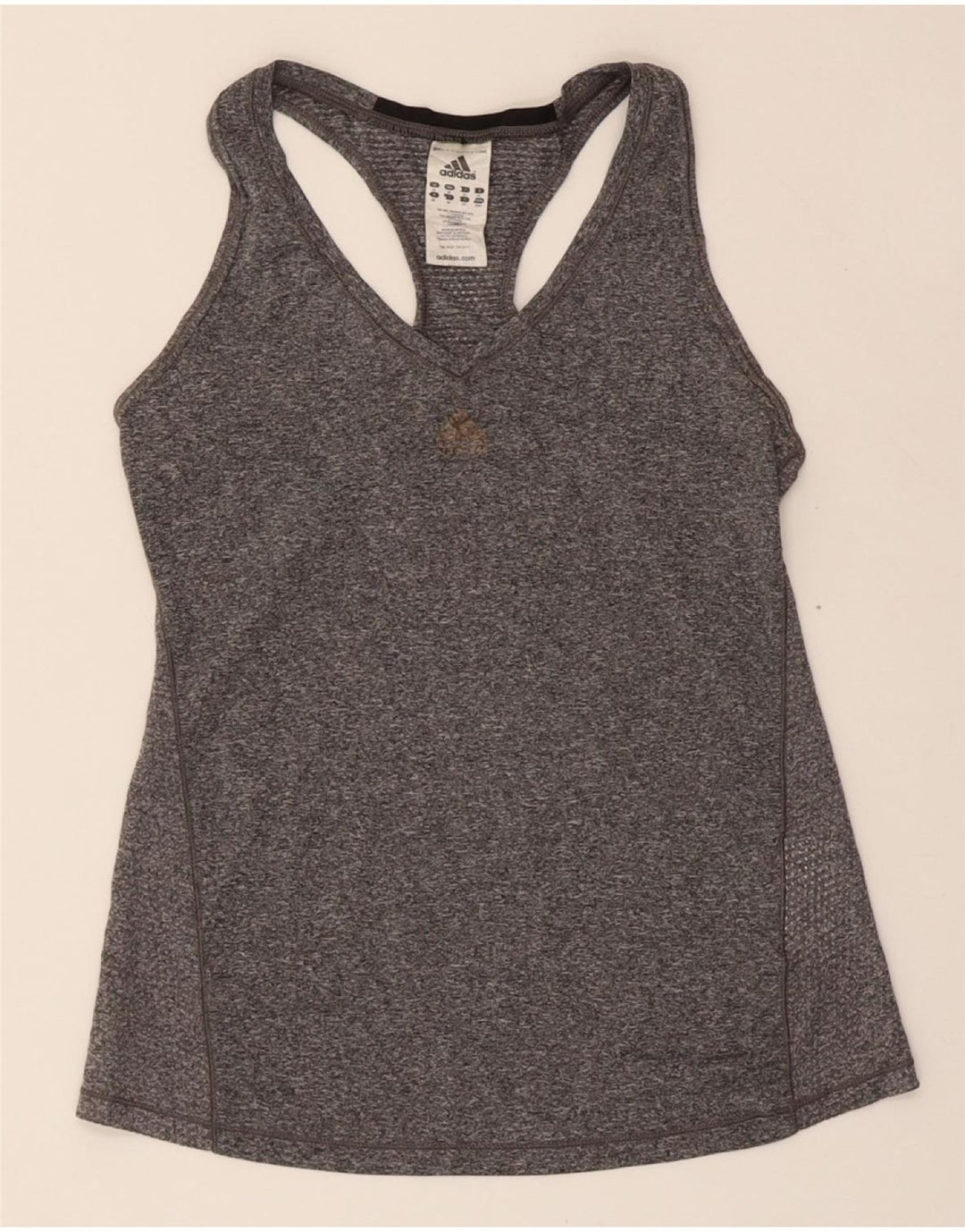 ADIDAS Womens Climacool Vest Top UK 14 Medium Grey Polyester Vintage Adidas and Second-Hand Adidas from Messina Hembry 