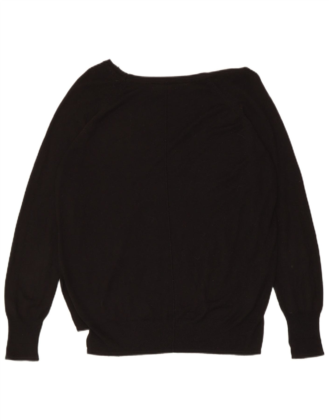 ZARA Damen-Pullover mit U-Boot-Ausschnitt, Gr. 44, Größe L, Schwarz, Synthetik