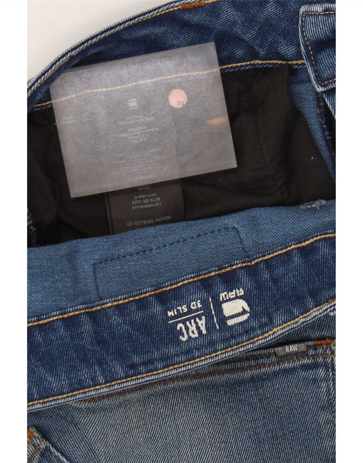 G-Star Herren 3D Arc Slim Jeans W32 L32 Blaue Baumwolle
