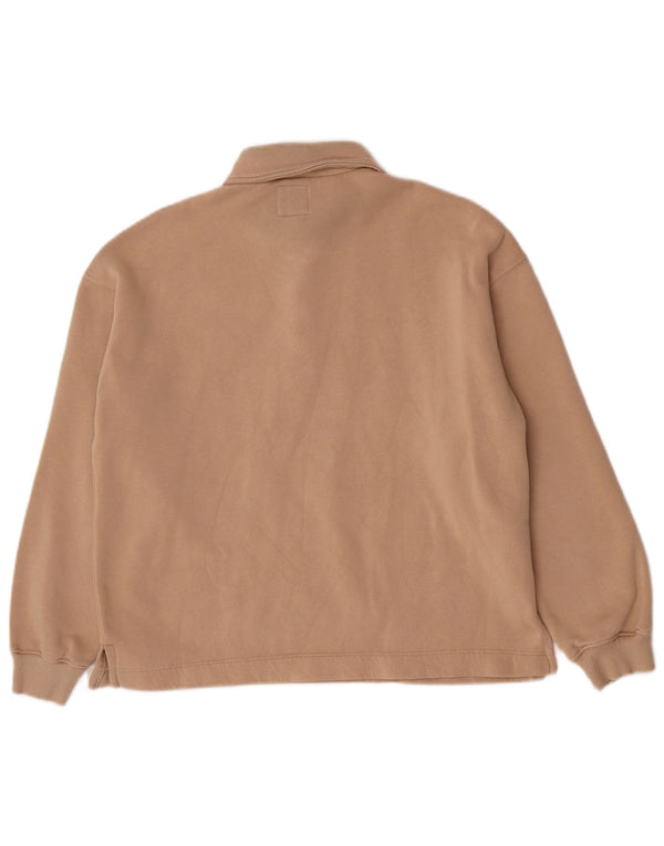Zara Mädchen Sweatshirt Pullover 13-14 Jahre Beige Baumwolle