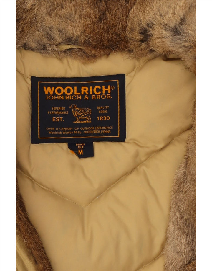 Woolrich Damen Wattierter Mantel UK 14 Mittelbeige Baumwolle