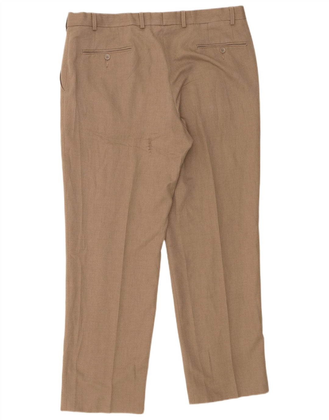 Gerade Herren-Anzughose von Marks & Spencer, W38, L31, Beige, Polyester