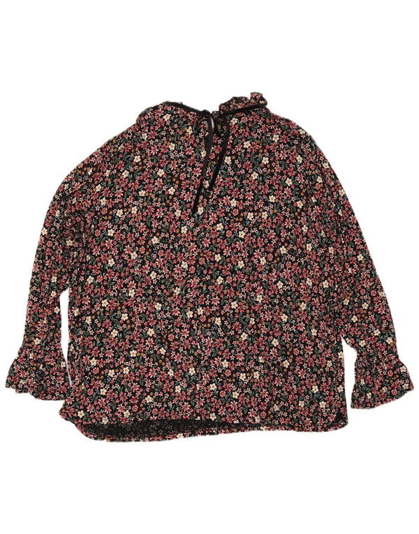 Monsoon Damen Langarm-Blusenoberteil UK 22 3XL Mehrfarbig geblümt