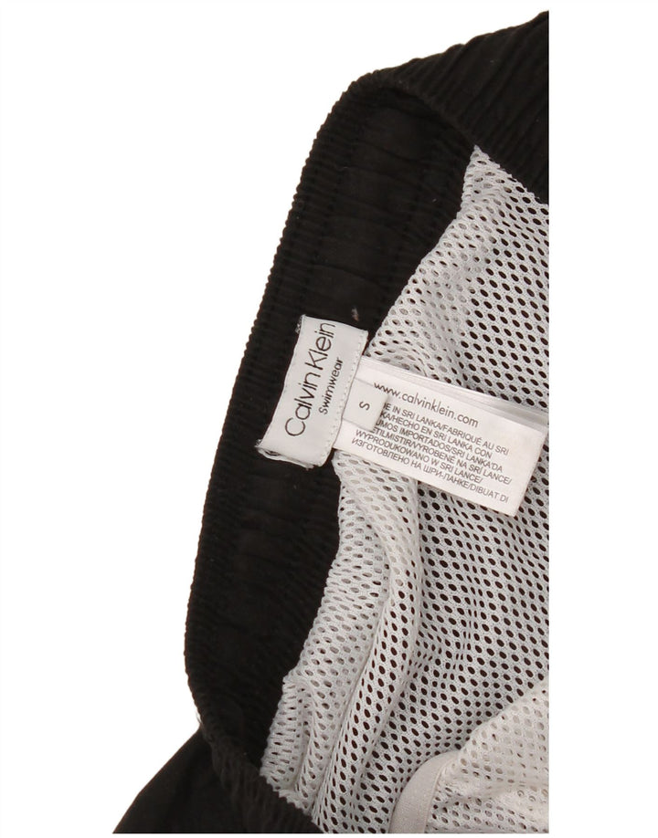 Calvin Klein Herren Badeshorts mit Grafik, Größe S, Schwarz, Polyester