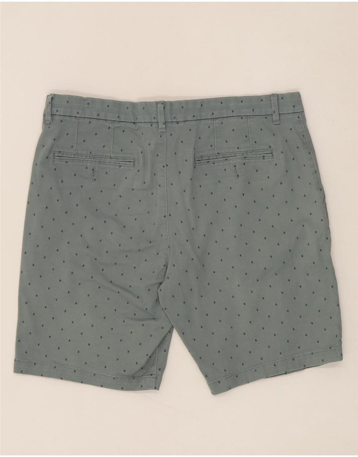 MARKS & SPENCER Mens Chino Shorts W36 Large Blue Spotted Cotton Vintage Marks & Spencer and Second-Hand Marks & Spencer from Messina Hembry 