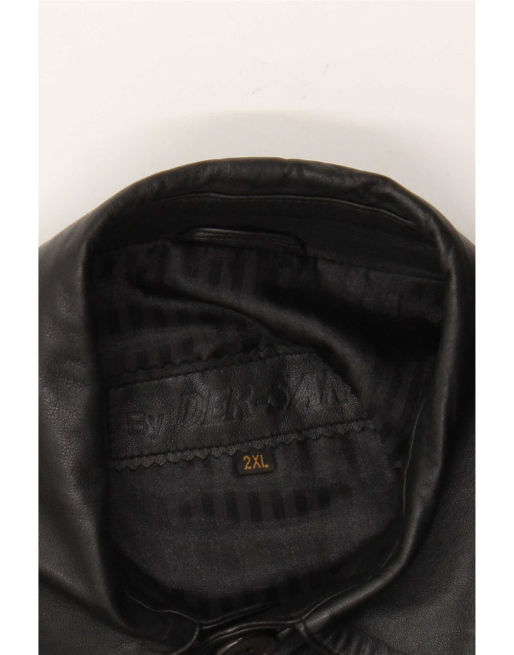 Vintage Herren Lederjacke UK 44 2XL Schwarzes Leder