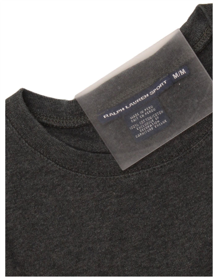 Ralph Lauren Damen T-Shirt Top UK 12 Mittelgraue Baumwolle