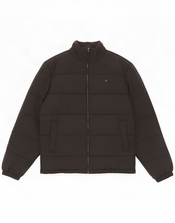 Farah Herren Wattierte Jacke UK 42 XL Graues Polyamid