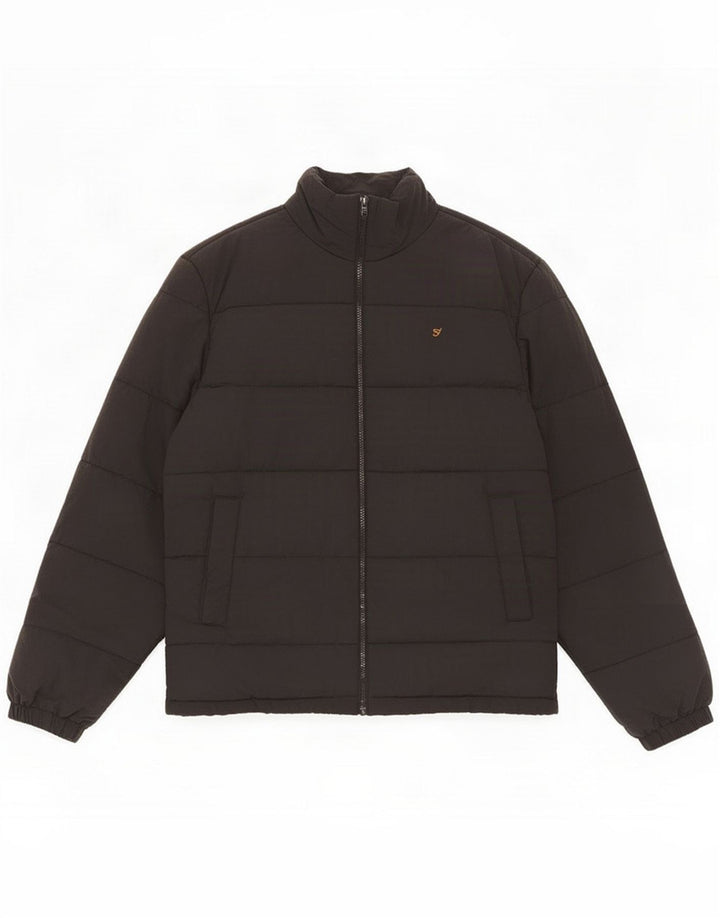 Farah Herren Wattierte Jacke UK 42 XL Graues Polyamid