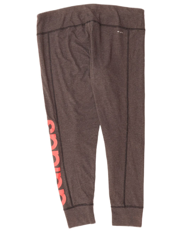 Adidas Damen Climalite Graphic Leggings UK 20/22 XL Grau Polyester