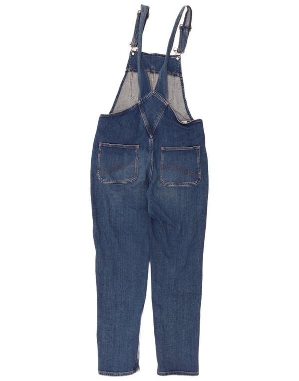 Fat Face Damen Lewes Latzhose Slim Jeans UK 8 Small W28 L27 Blaue Baumwolle