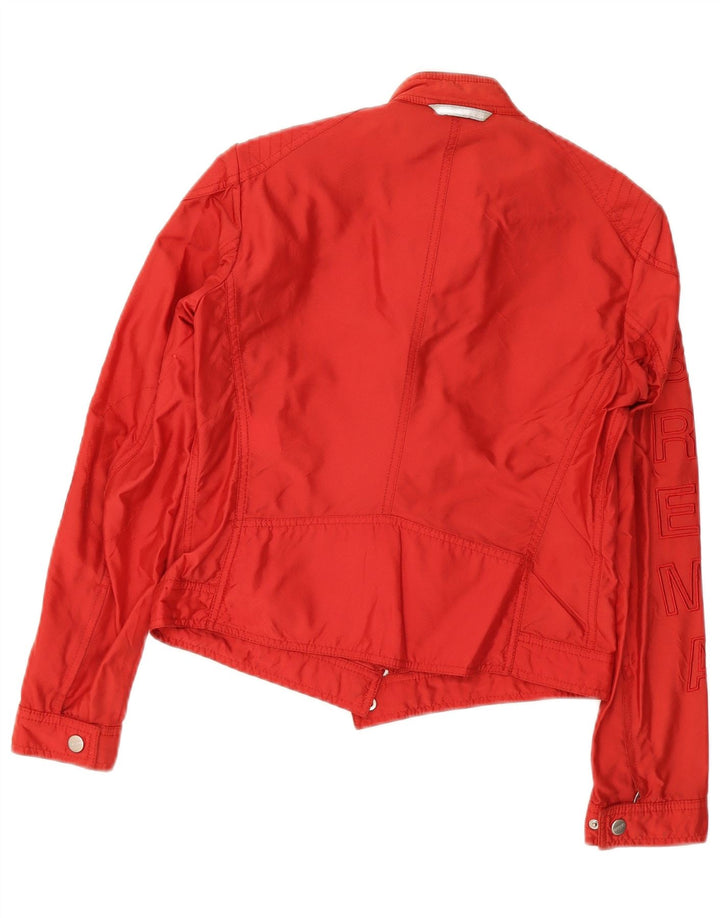 Brema Damen Bikerjacke IT 44 Mittelrotes Polyamid