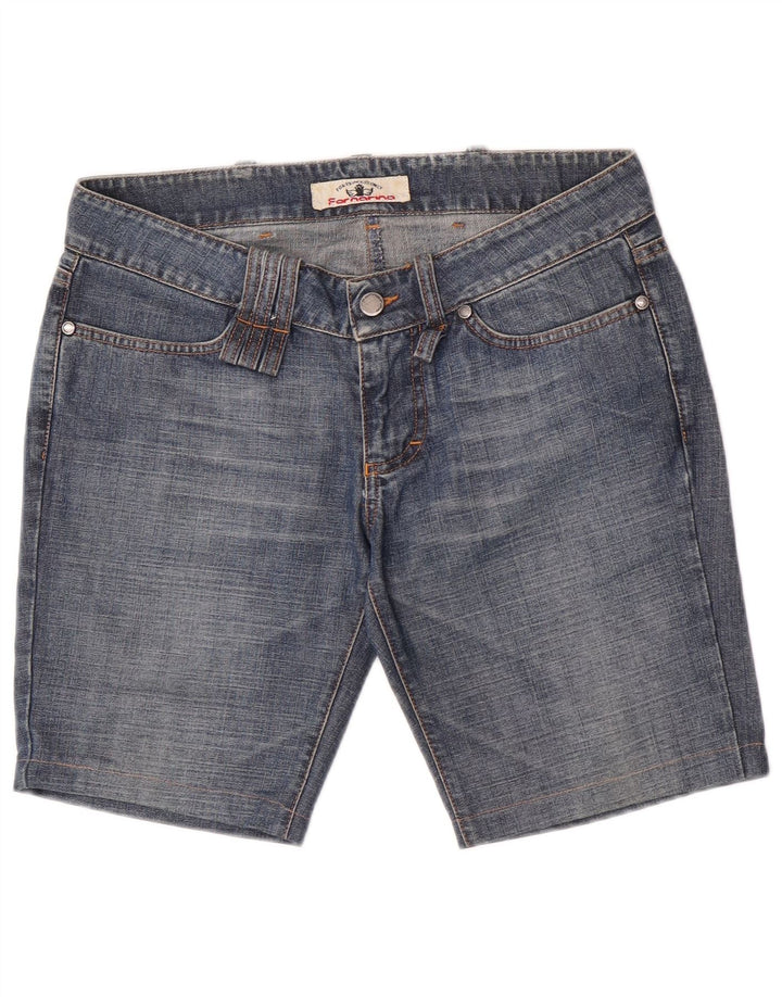 Fornarina Damen Jeansshorts W30 mittelblaue Baumwolle