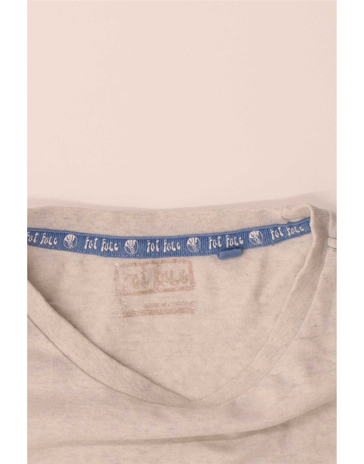 Fat Face Herren-T-Shirt mit Grafik, Größe S, Grau