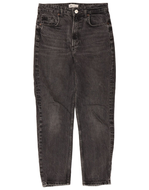 Zara Damen Loose Jeans EU 38 Small W28 L27 Grau