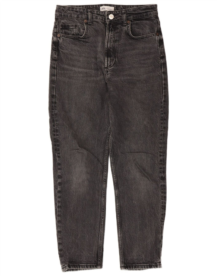 Zara Damen Loose Jeans EU 38 Small W28 L27 Grau