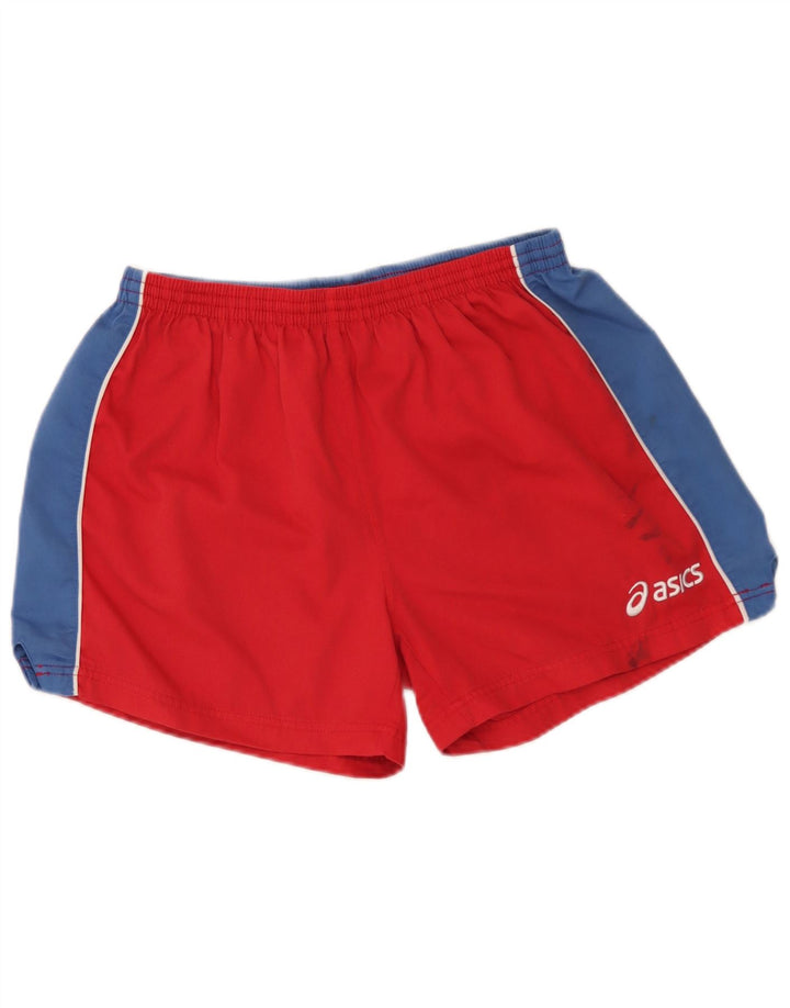 Asics Herren-Sportshorts, Mittelrot, Farbblock