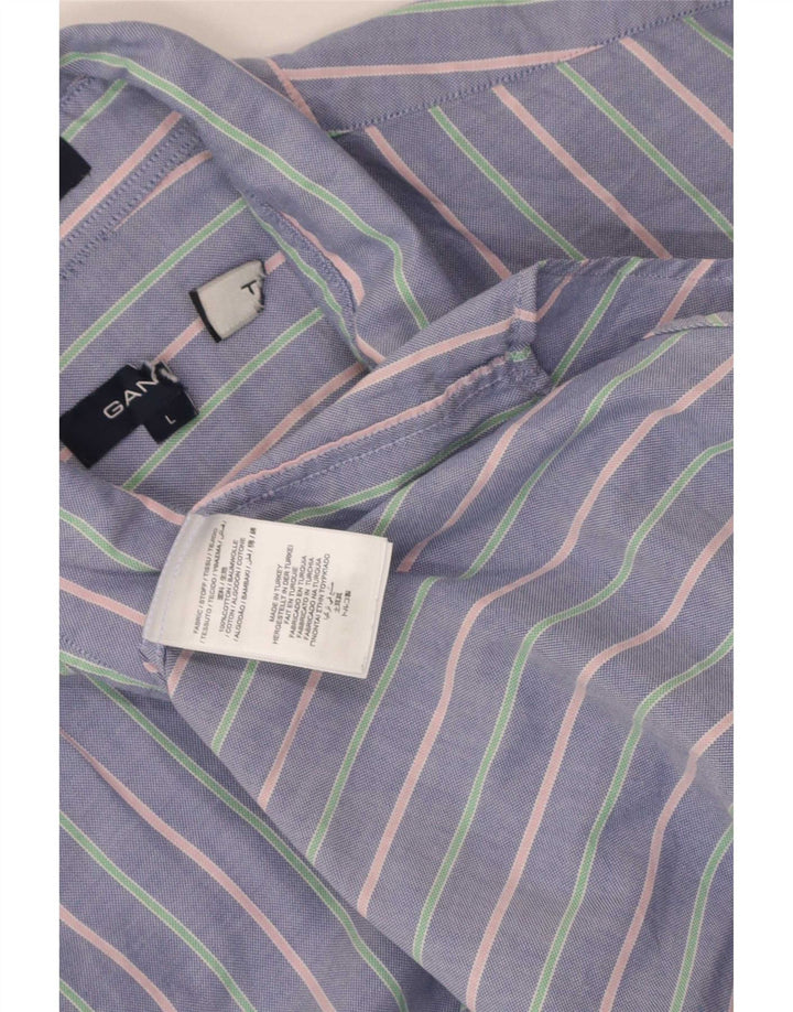 Gant Herren-Hemd mit normaler Passform, groß, blau gestreift, Baumwolle