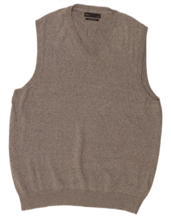 Marks & Spencer Herren-Tanktop aus grauer Baumwolle