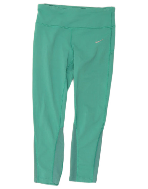 Nike Damen Dri Fit Capri-Leggings UK 8 Small Grünes Nylon
