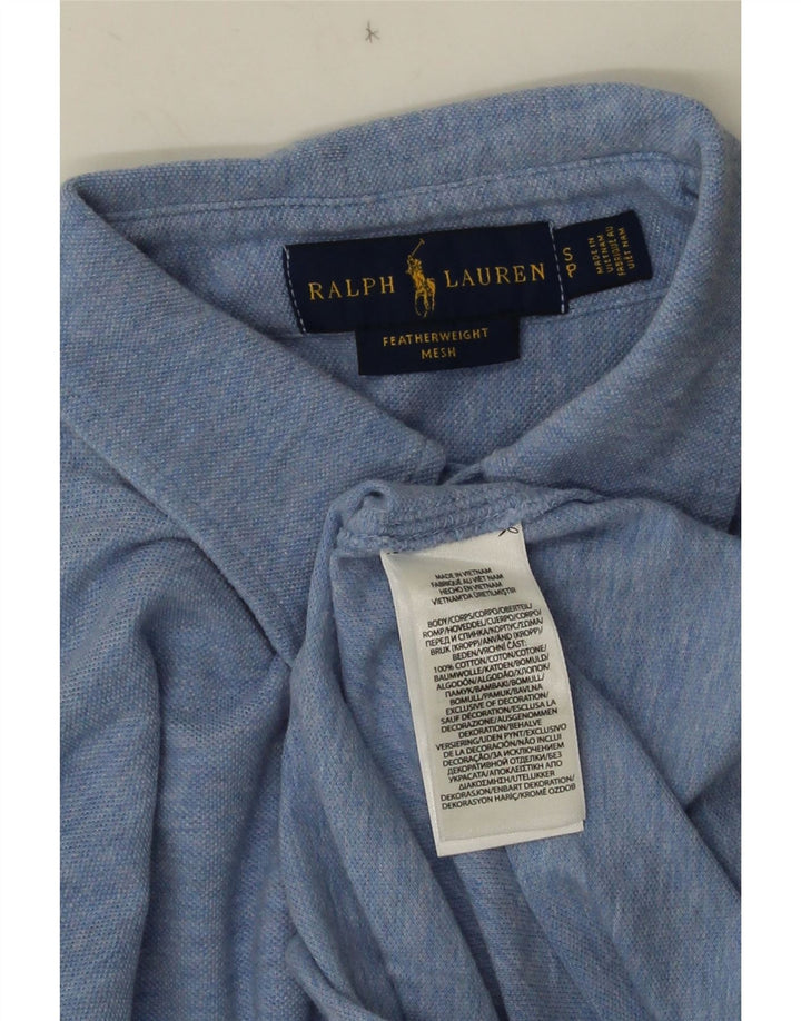 Ralph Lauren Herren-Hemd aus federleichtem Netzstoff, Größe S, Blau, Baumwolle
