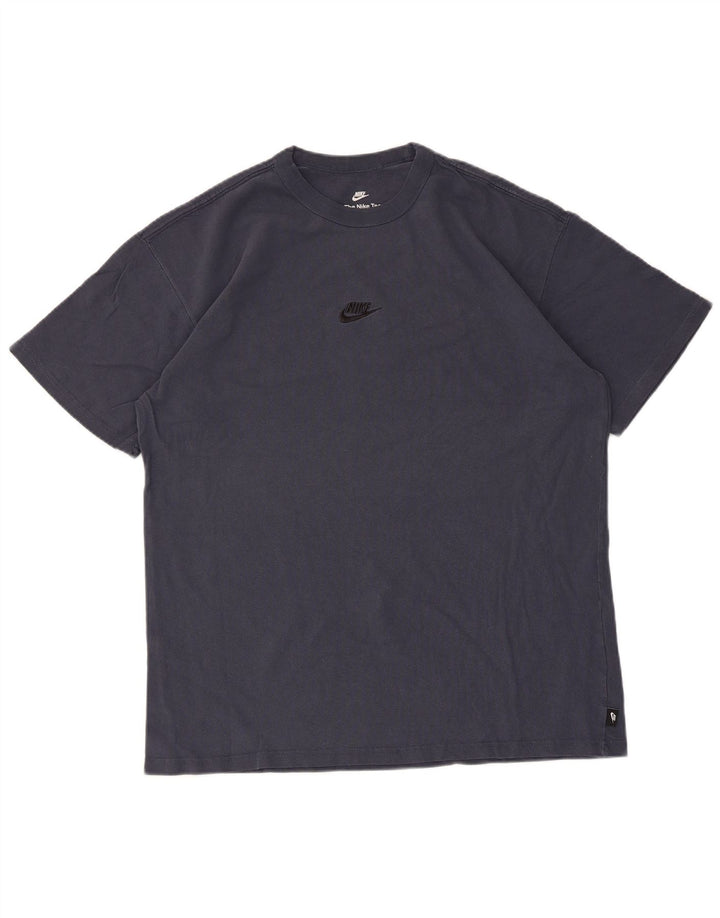 Nike Herren-T-Shirt mit lockerer Passform, mittelgroß, marineblau, Baumwolle