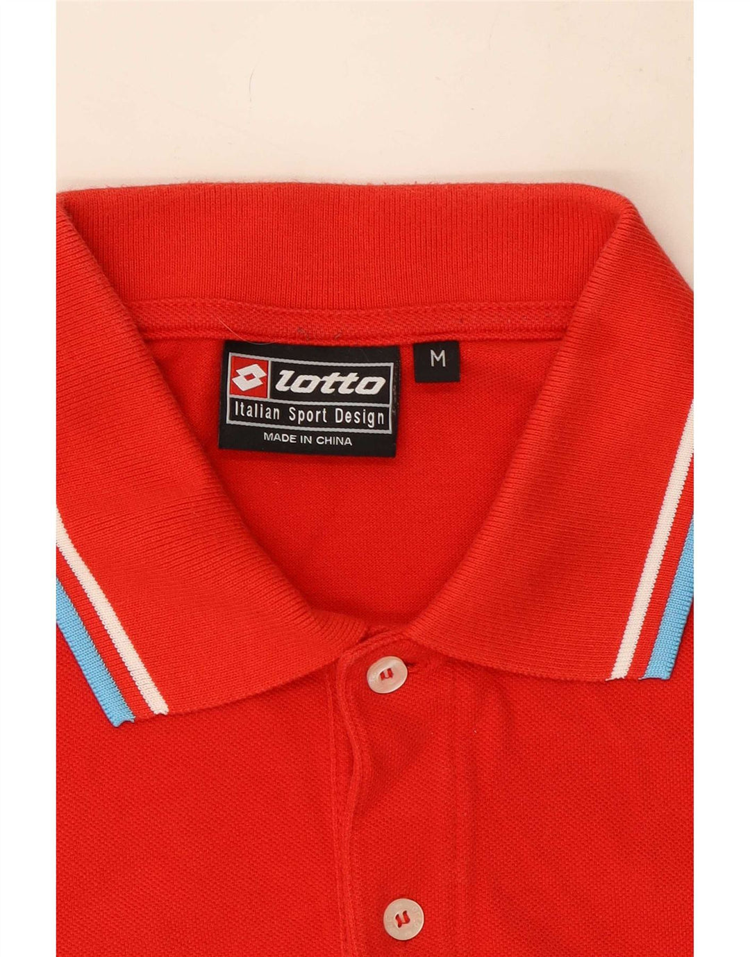 Lotto Herren Poloshirt Mittelrot gestreift