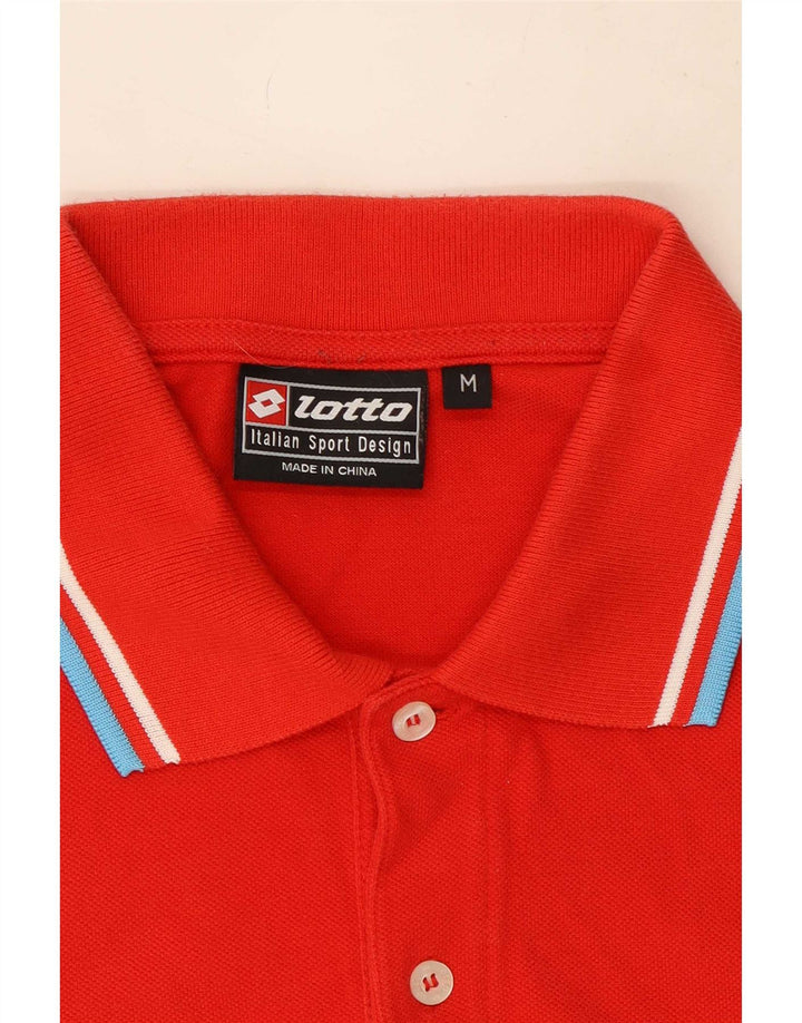 Lotto Herren Poloshirt Mittelrot gestreift