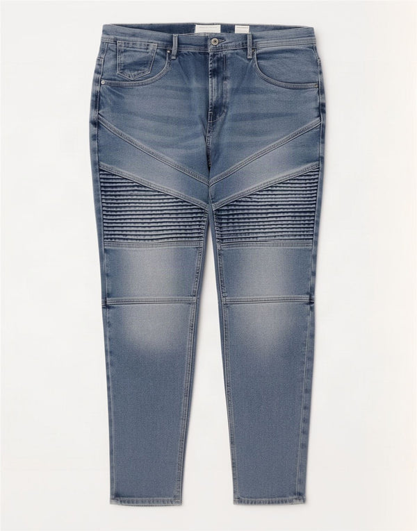 Zara Herren Tapered Jeans EU 44 Large W34 L28 Blaue Baumwolle