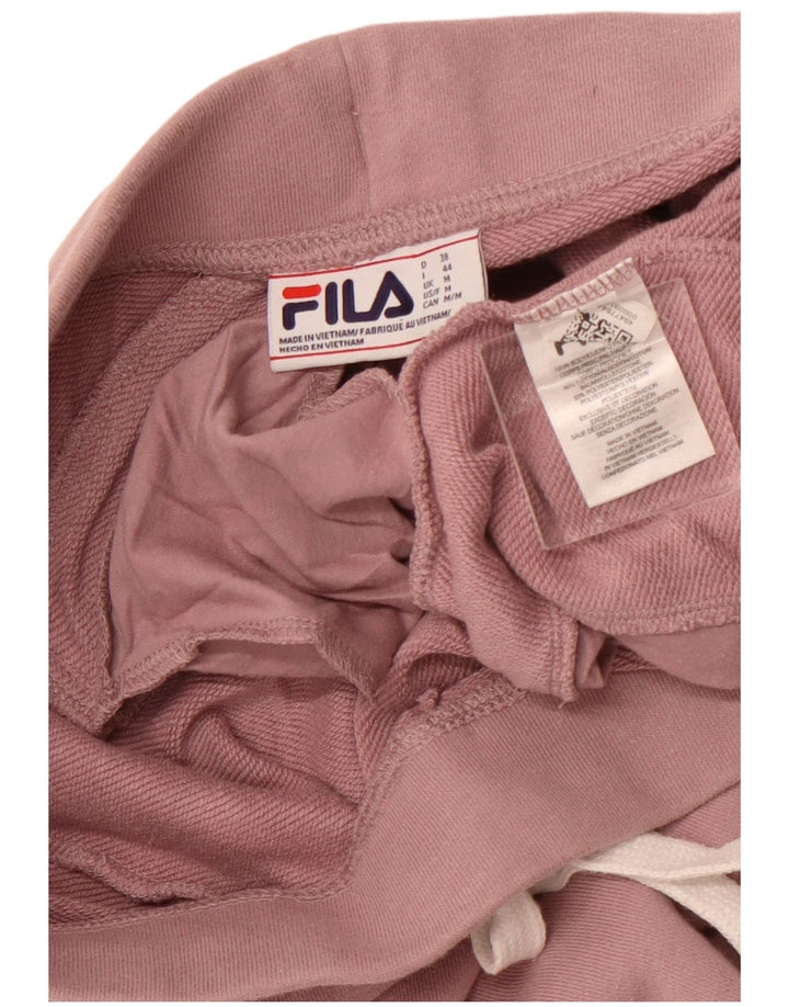 FILA Damen Trainingshose Jogger UK 14 Mittelrosa Baumwolle