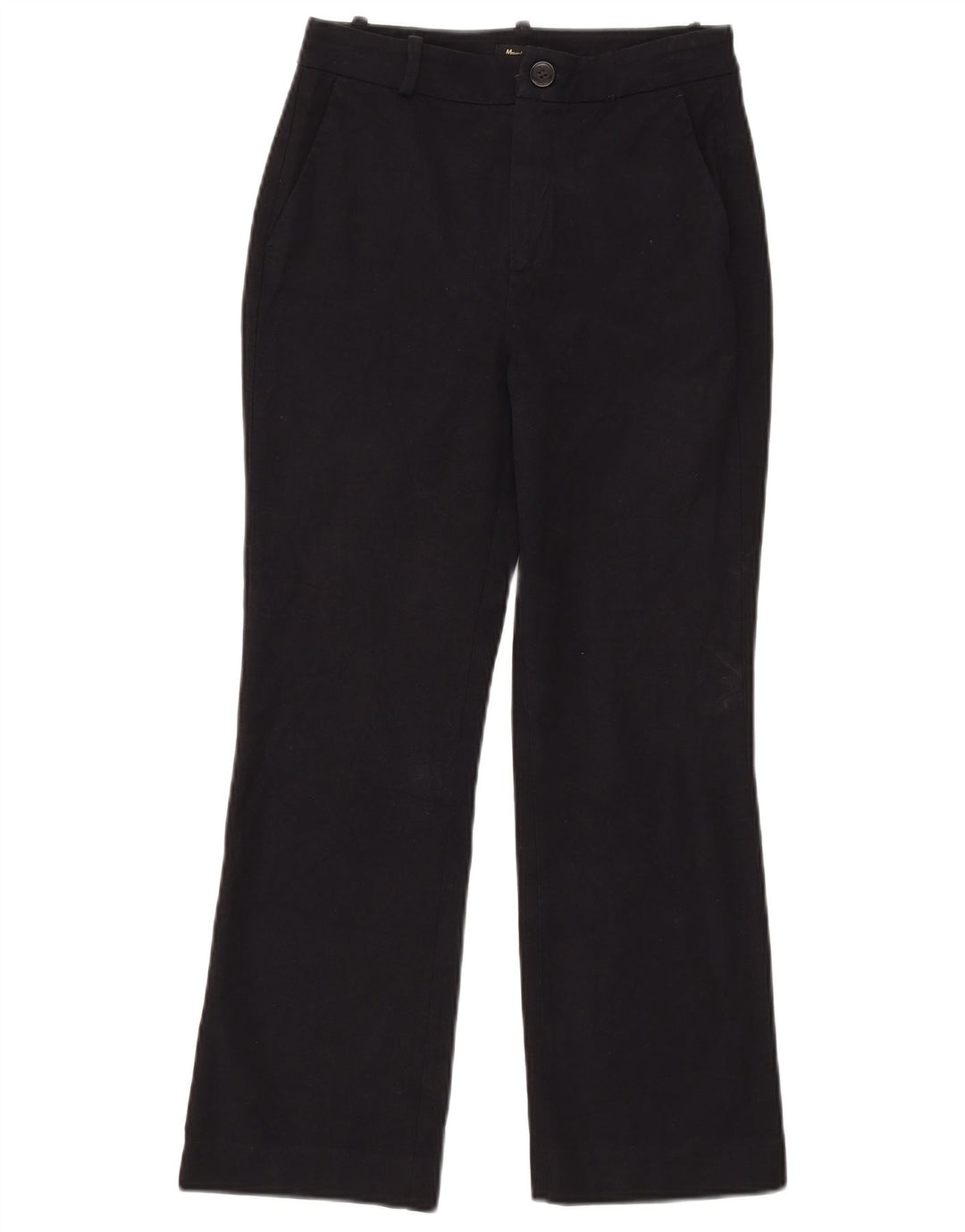 Massimo Dutti Damen Bootcut Chino Hose 2XS W24 L25 Schwarz