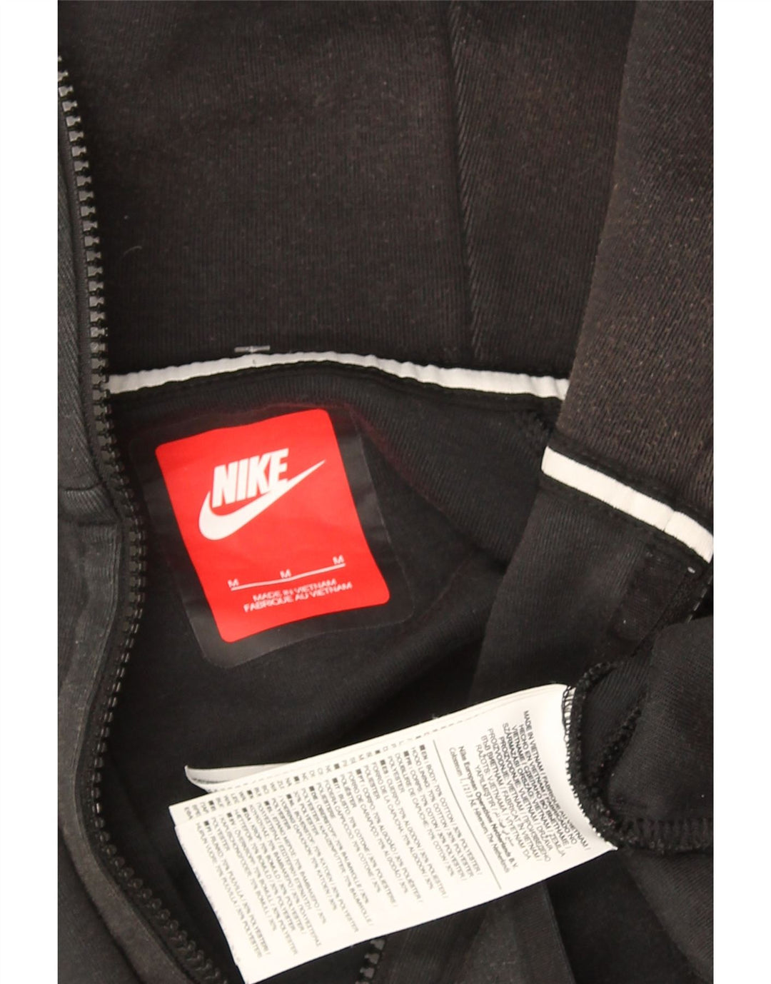 NIKE Herren-Kapuzenpullover mit Reißverschluss, mittelgraue Baumwolle