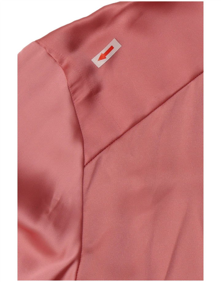 Zara Damen-Oversize-Hemdbluse, UK 14, Mittelrosa, Polyester