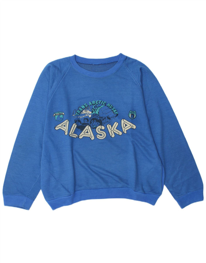 Alaska Herren-Sweatshirt mit Grafik, Größe L, Blau