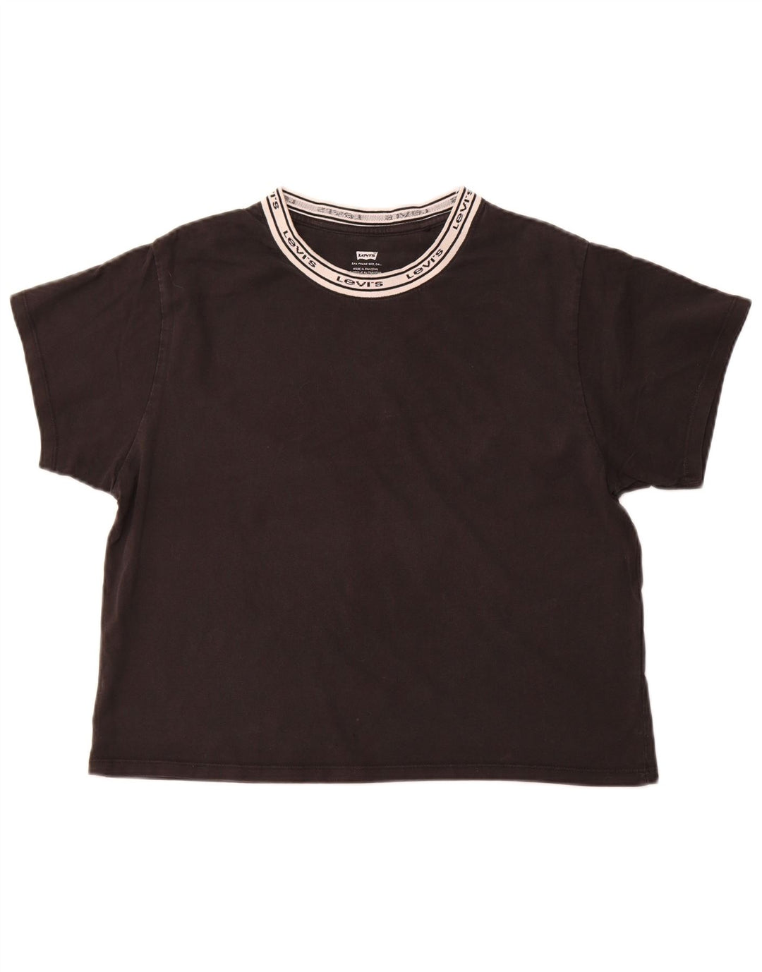 LEVI'S Damen Grafik-T-Shirt-Oberteil UK 14 Medium Schwarz
