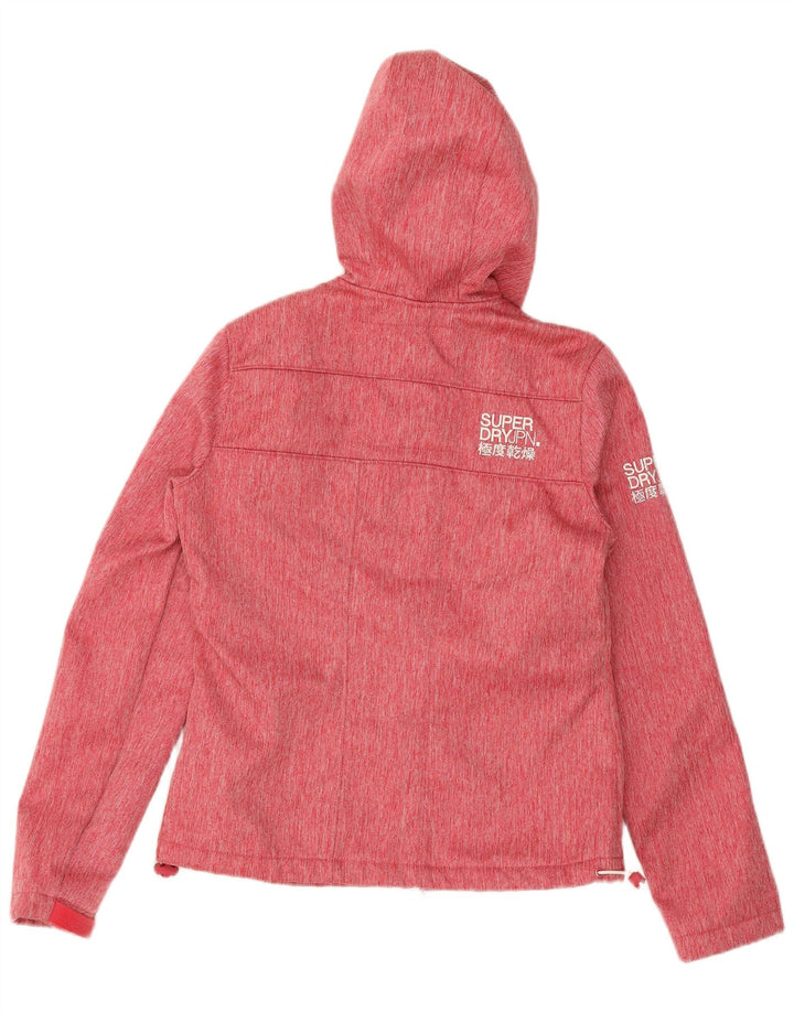 SUPERDRY Damen Windtrekker Hooded Windjacke UK 10 Small Rot