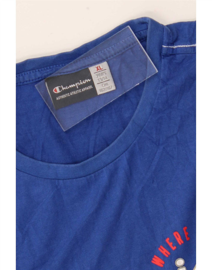 Champion Jungen-Top mit Grafik, 13–14 Jahre, XL, Blau