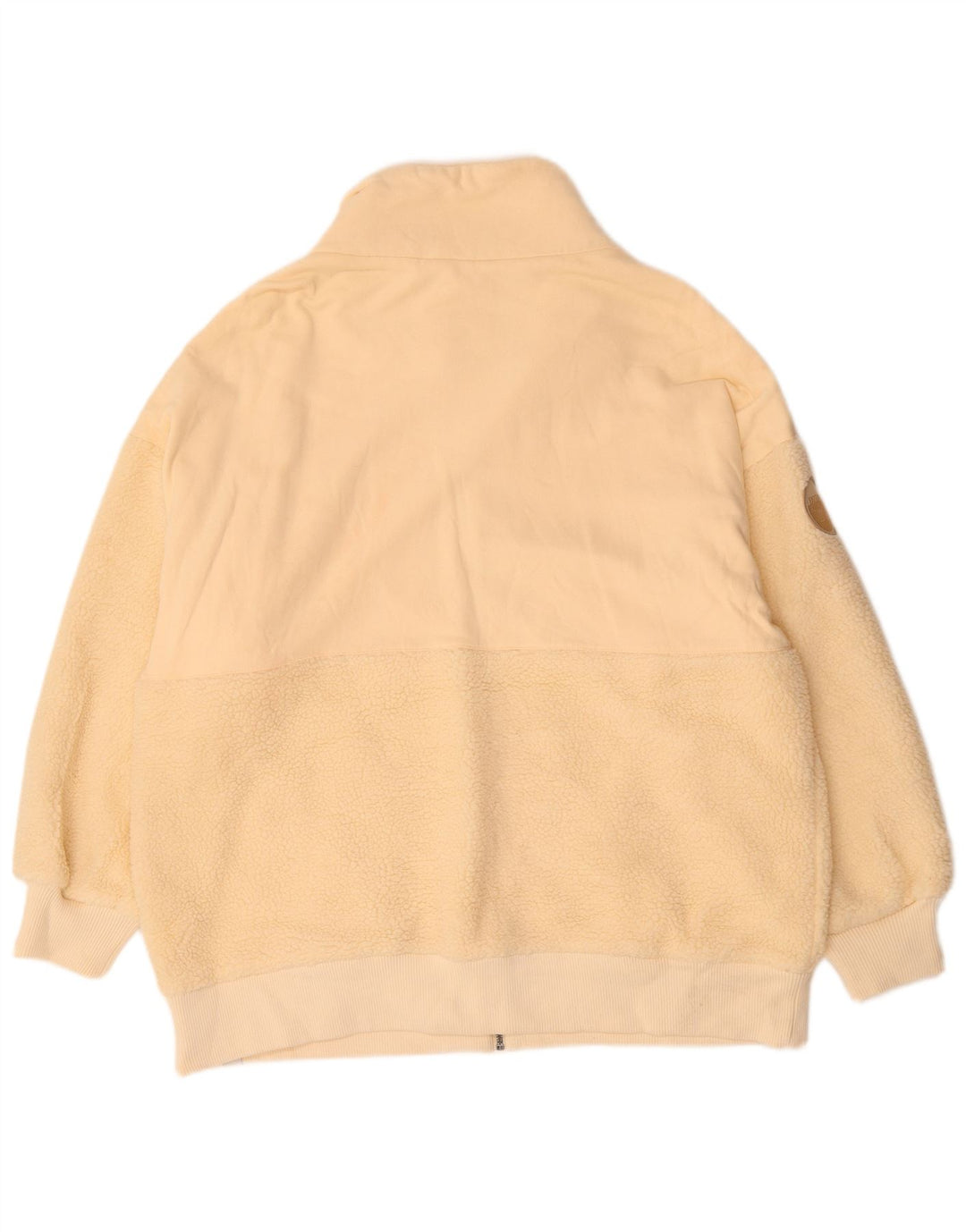 Fat Face Damen Fleecejacke UK 18 XL Off White Polyester