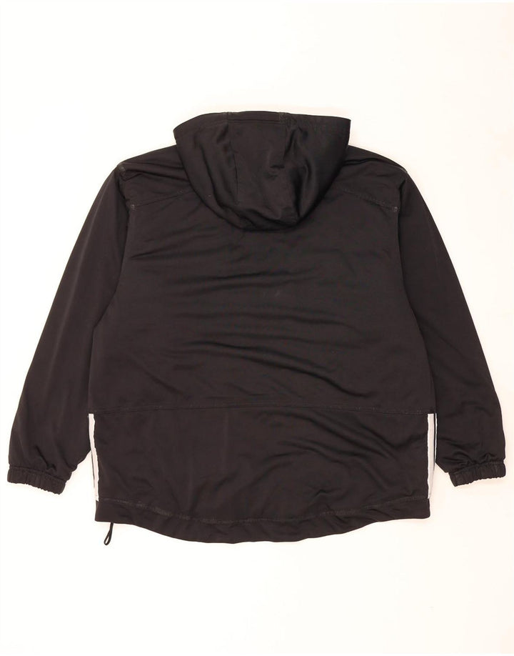 ADIDAS Damen-Trainingsanzug, übergroß, mit Kapuze, Top-Jacke, UK 14, Größe L, Schwarz