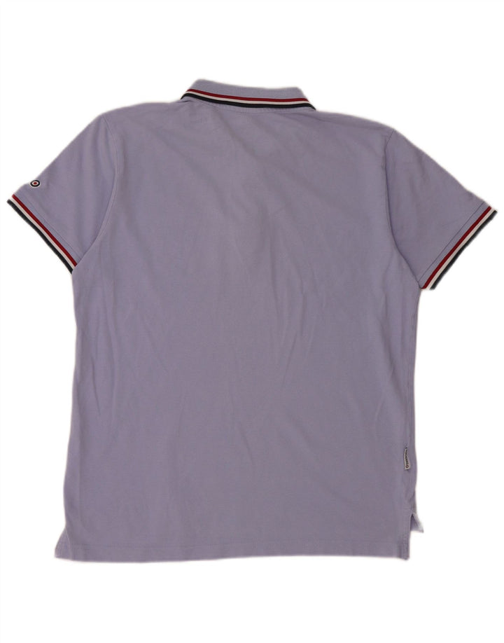 Lambretta Herren-Poloshirt aus mittelblauer Baumwolle