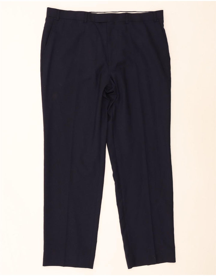 Marks & Spencer Herren-Anzughose mit normaler Passform, W38 L31, marineblaue Wolle