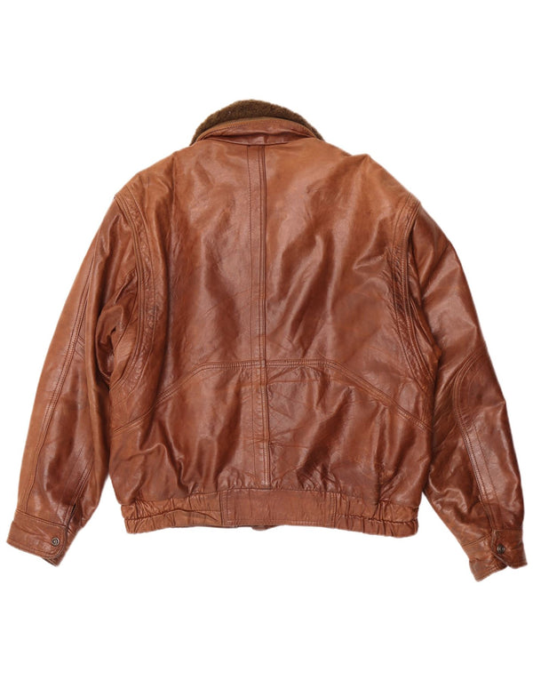 Vintage Herren Lederjacke IT 50 Large Braun