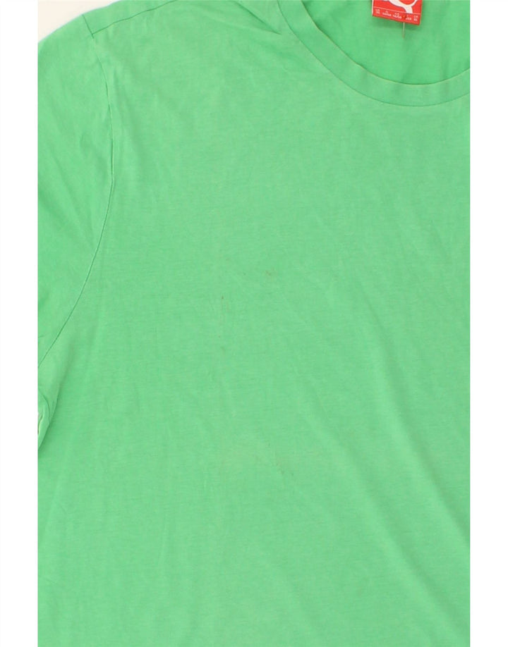 PUMA Mens T-Shirt Top XL Green Cotton Vintage Puma and Second-Hand Puma from Messina Hembry 